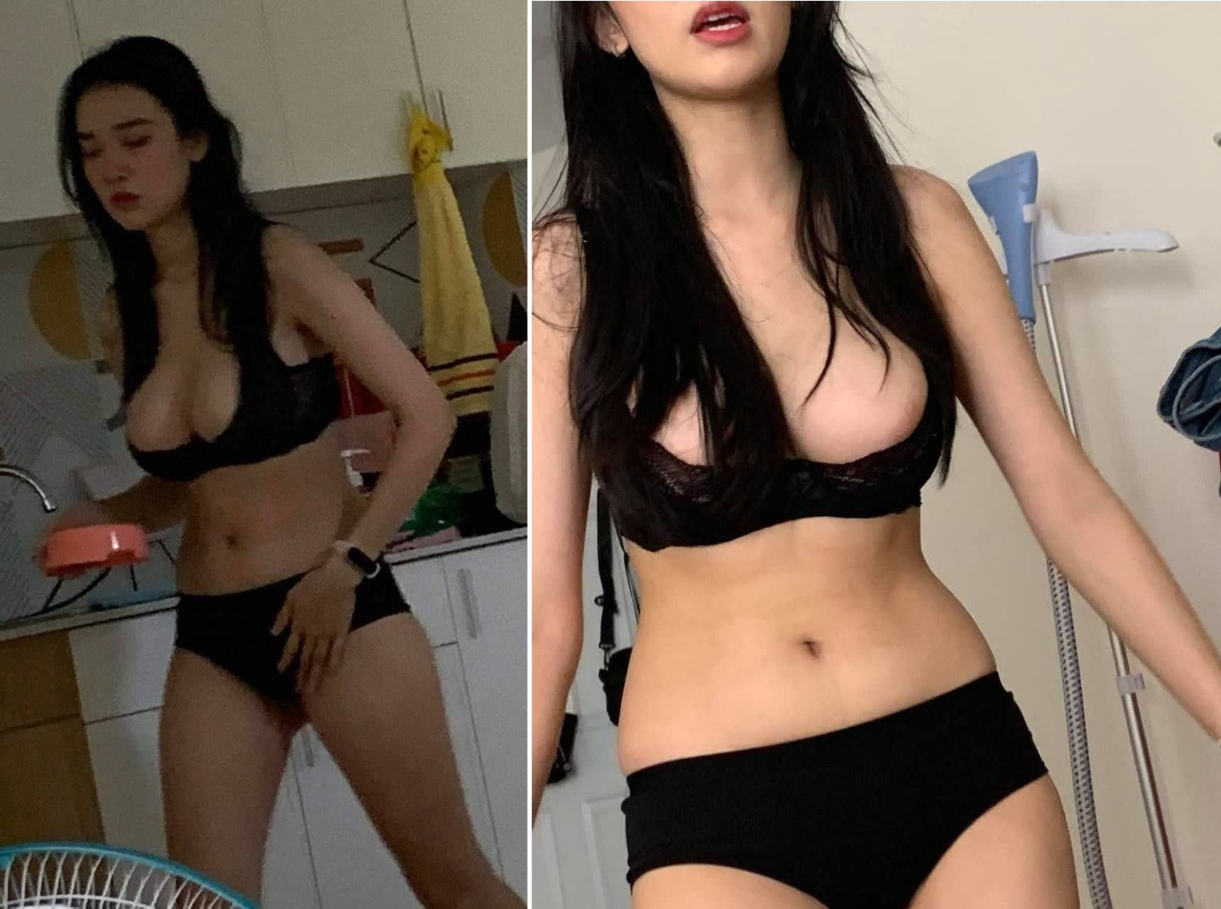 Idol ngực khủng lộ video sex ở chung cư