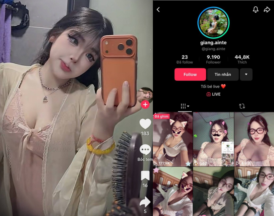 Video sex em TikTok idol mông bự